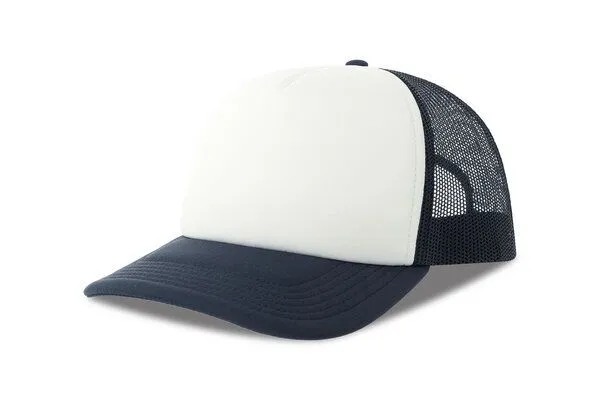 Atlantis Headwear Atlantis Headwear Damen / Herren Mesh Cap 15 Farben, Weiss/navy, – Produktbild 2 von 5