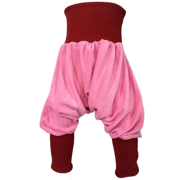 liebewicht liebewicht Bio Yogahose Pumphose aus rosa Frottee mit Bündchen nach Wahl, Rose, – Produktbild 1 von 8