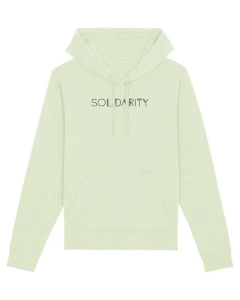 Human Family Human Family Bio Unisex Hoodie - "Drum - Solidarity", Hellgrün (green), – Produktbild 1 von 4