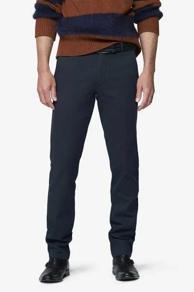 Meyer MEYER Chino im Canvas-Look, Blau (navy), – Produktbild 1 von 4
