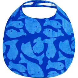 Global Mamas Global Mamas Bio Lätzchen - Fische - Blau - Upcycling – Produktbild 1 von 1
