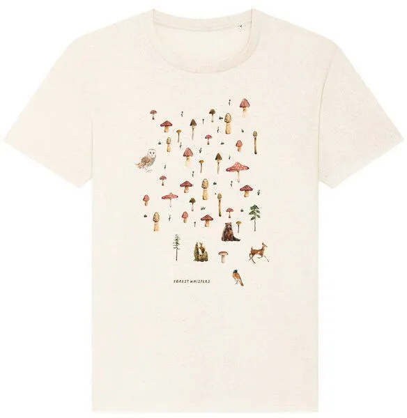 Kultgut Kultgut NEW Upcycling Generation- Artdesign - Bioshirt / Forest Whispers, Natur, – Produktbild 1 von 3