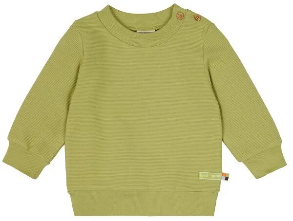loud + proud loud + proud Babys & Kinder Sweat Rippenstruktur, GOTS-zertifiziert, Avocado(grün), – Produktbild 2 von 2