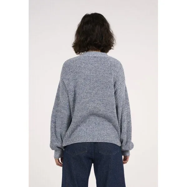 KnowledgeCotton Apparel KnowledgeCotton Apparel Strickpullover - Crew Neck - aus Bio-Baumwolle, Blau (china blue), – Produktbild 4 von 4