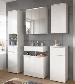 xonox.home Hängeschrank Weiß Hochglanz Softclose Melamin Modern 38x73x27 cm – Produktbild 1 von 1
