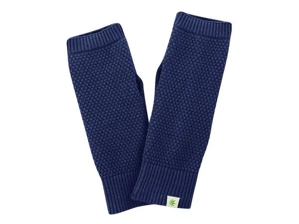 HempAge HempAge Wärmende Stulpen Hanf/Biobaumwolle, Night (blau), – Produktbild 2 von 4
