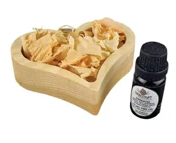 ReineNatur ReineNatur Herz-Set aus Zirbenholz - Herzschale - 10 ml Zirbenöl - 20g Rollenspäne – Produktbild 1 von 1