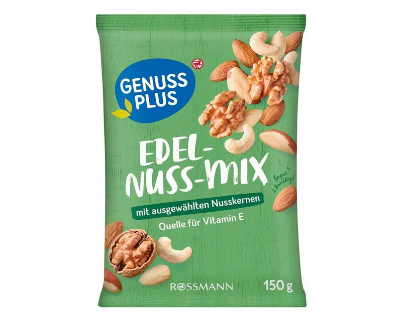 GENUSS PLUS Nüsse, 150 g, vegan / glutenfrei / laktosefrei – Produktbild 2 von 2