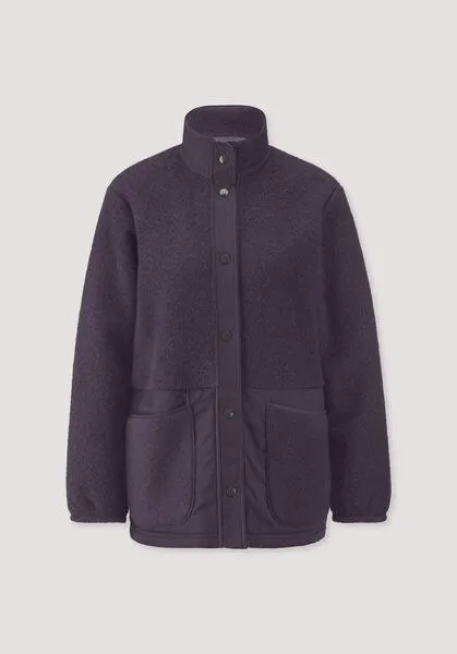 hessnatur hessnatur Wolfleece Jacke Patch Relaxed aus reiner Bio-Merinowolle, Dunkle traube, – Produktbild 4 von 4