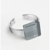 ALEXASCHA ALEXASCHA Geometrischer Ring aus Glas, mini | PUREFORM, Graphitgrau, – Produktbild 1 von 1