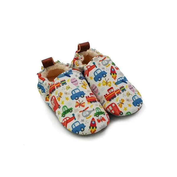 Pololo Pololo Barfuß-Hausschuhe aus Seaqual Yarn, Futter aus Baumwolle (organic) vegan, Fahrzeuge, – Produktbild 1 von 4