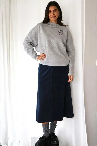 Kultgut Kultgut Artdesign- Kuscheliger Sweatpullover / Une Baguette, Grau, – Produktbild 4 von 4