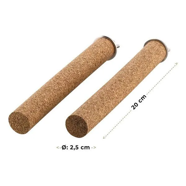 Kork-Deko Kork-Deko 2er Set Vogel-Sitzstangen aus lebensmittelechtem Kork – Produktbild 5 von 5