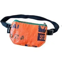 GOOPSI GOOPSI Upcycling Bauchtasche aus Reissack, Cross Body Bag – ultraleichte Hip Bag handgemacht & Fairtrade, Orange, – Produktbild 1 von 1