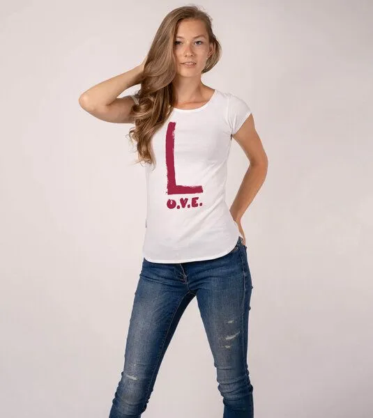 Gary Mash GARY MASH Shirt Asheville L.O.V.E. aus Biobaumwolle, Weiß, – Produktbild 2 von 4