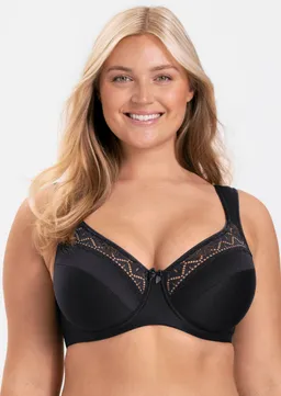 Miss Mary Nahtgeformter Bügel-BH mit Komfortträgern - schwarz - Gr. 75 C von Goldner Fashion – Produktbild 1 von 1