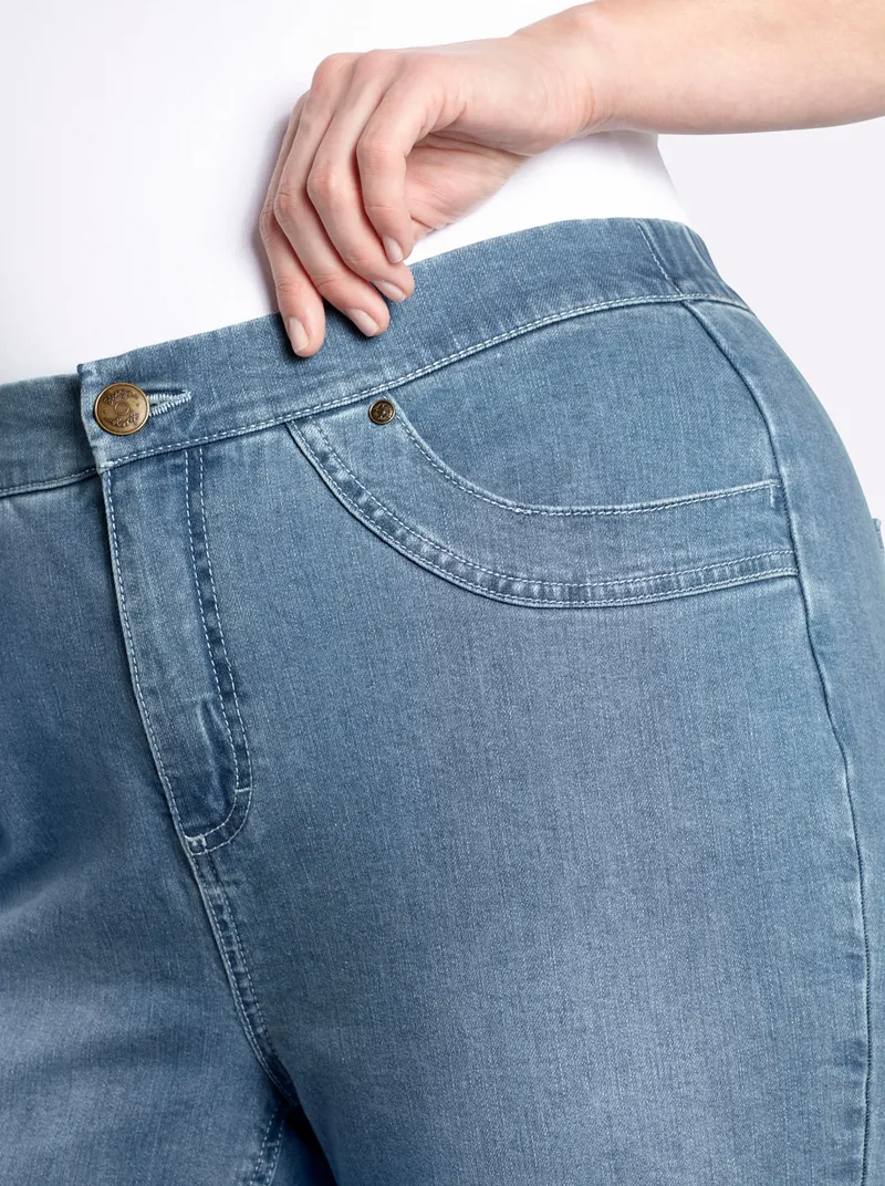 sheego Caprijeans blue-bleached, Blue-bleached, – Produktbild 2 von 2
