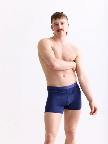 erlich textil erlich textil Casual Cotton Pants, enge Boxershorts aus Bio-Baumwolle, made in Europe, Nachtblau, – Produktbild 4 von 5