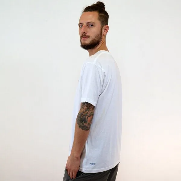 Spangeltangel Spangeltangel T-Shirt, "Dosenfisch", Männershirt, Siebdruck, Fischmotiv, Weiß, – Produktbild 3 von 4