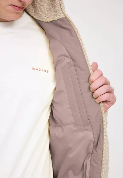 Mazine Mazine Padded Sherpa Jacke - aus recyceltem Polyester, Natural/grey brown (beige), – Produktbild 3 von 4
