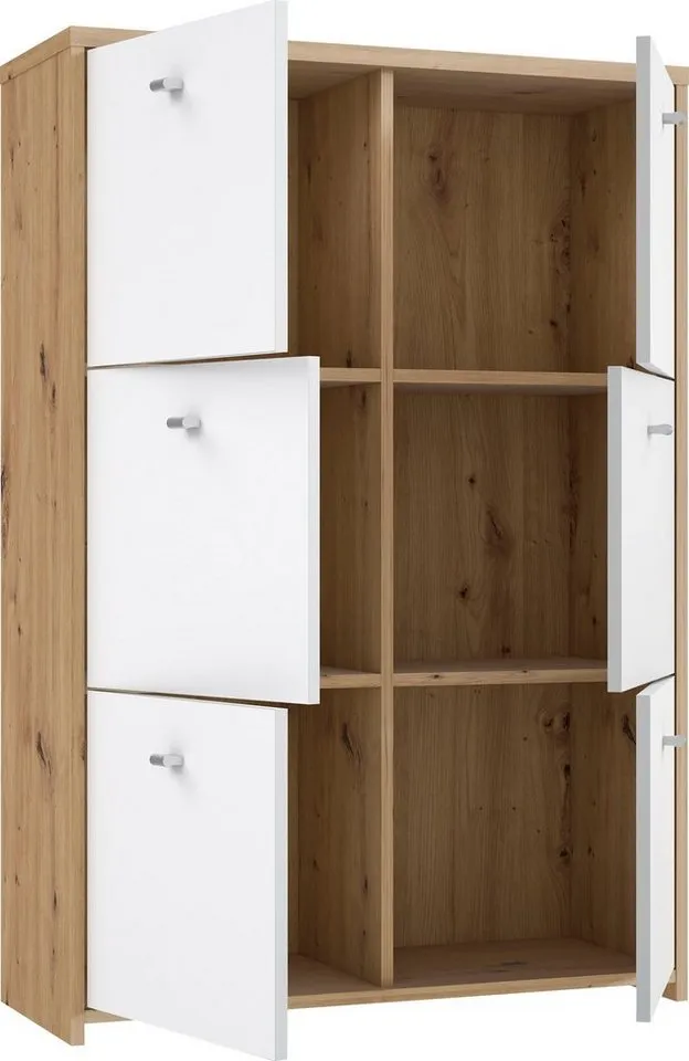 FORTE Kommode CHEST, Breite ca. 77 cm, Weiß, – Produktbild 5 von 5