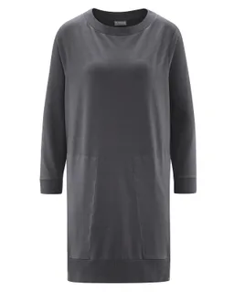 HempAge Hempage Damen vegan Sweatshirt Dress Anthrazit – Produktbild 1 von 1