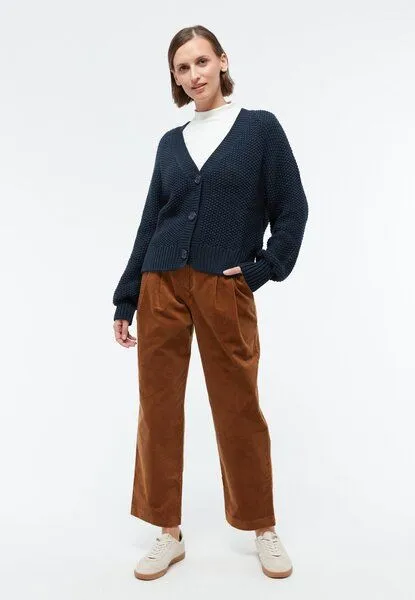 Givn Berlin Givn Berlin Strickcardigan GBNELE relaxed Fit aus Bio-Baumwolle mit Struktur, Midnight blue, – Produktbild 2 von 4