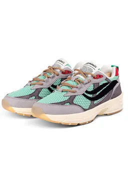 Genesis Genesis Damen vegan Sneaker G-Eco 99 Multi Grau Tief Mint Schwarz – Produktbild 1 von 1