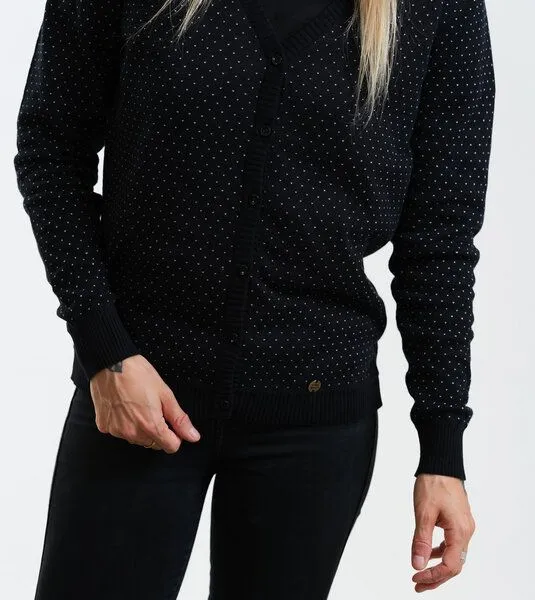 Gary Mash GARY MASH Cardigan Jodie aus Biobaumwolle, Schwarz-weiß (schwarz), – Produktbild 2 von 4