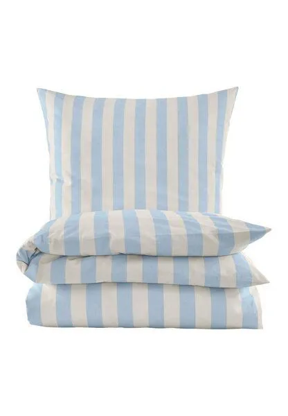 hessnatur hessnatur Renforcé Bettwäsche-Set CANNES aus reiner Bio-Baumwolle, Himmelblau, – Produktbild 2 von 4