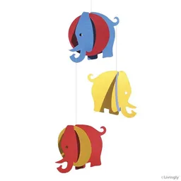Livingly Livingly Elephant Mobile | Mobile mit bunten Elefanten – Produktbild 1 von 1