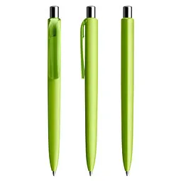 prodir prodir® Druckkugelschreiber DS8 Soft Touch PRR Push, blaue Mine, hellgrün/silber poliert – Produktbild 1 von 1