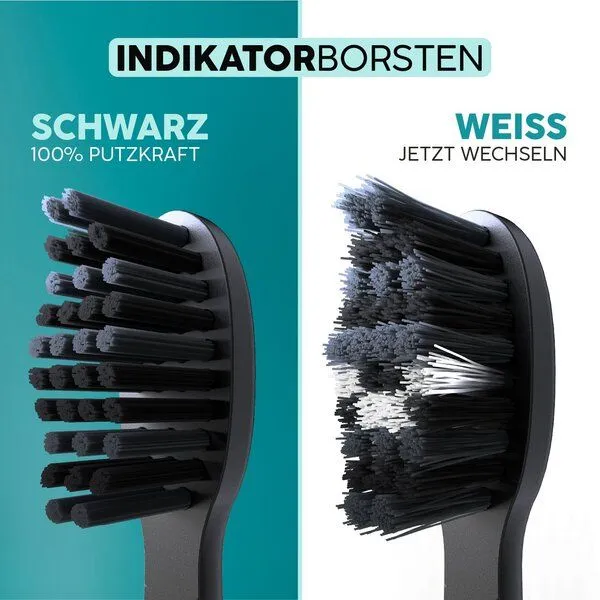 happybrush happybrush Aufsteckbürsten Eco Vibe 3+ 3er Set, Allblack(schwarz), – Produktbild 4 von 5