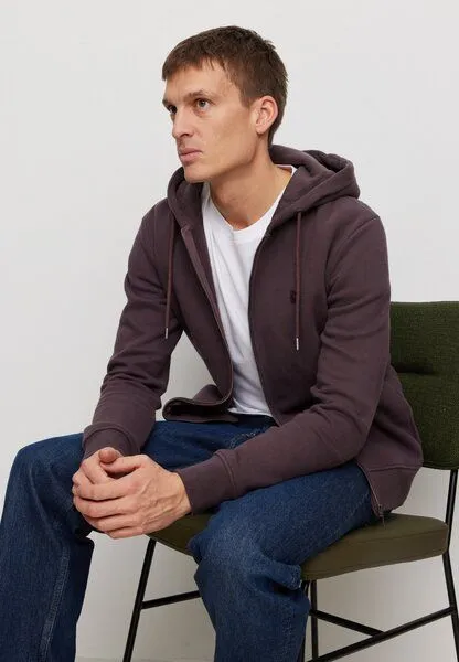 recolution Herren Sweatjacke aus Bio-Baumwolle - BIRCH - recolution, Dark grape (lila), – Produktbild 4 von 4