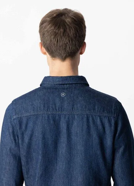 MUD Jeans MUD Jeans Langarmhemd - Stanley Shirt - aus einem Baumwoll/Leinen Mix, Strong blue (blau), – Produktbild 3 von 3
