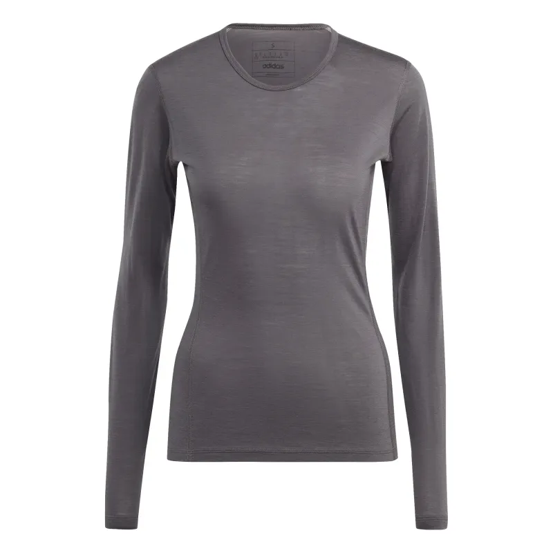 Adidas Unterhemd langarm Damen adidas Xperior Merino 150, Gris, – Produktbild 1 von 1