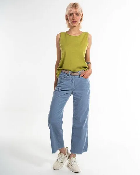 Alma & Lovis Alma & Lovis Leichtes Feinstrick-Top aus reiner Bio-Baumwolle | Knit Top, Limette (grün), – Produktbild 4 von 4