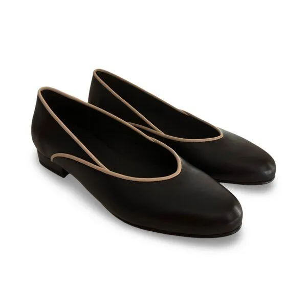 Nae Vegan Shoes Nae Vegan Shoes NAE | Isla Vegane Schuhe – AppleSkin Elegante Ballerinas, Schwarz, – Produktbild 2 von 4
