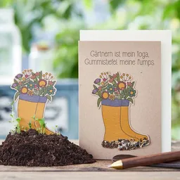 Die Stadtgärtner Die Stadtgärtner Grußkarte mit Wildblumensamen | Tolle Karte für Gartenliebhaber:innen – Produktbild 1 von 1