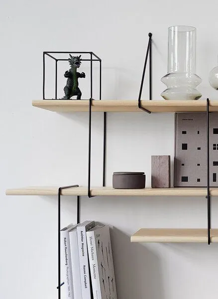 Hausen Hausen Wandregal Link shelf set 1 ash / black, Black, – Produktbild 2 von 3