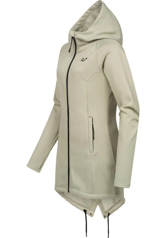 ragwear ragwear Sweatjacke Wingi Sportliche Damen Kapuzenjacke mit kuschelig weichem Innenleben, Gelb|grün, – Produktbild 3 von 4