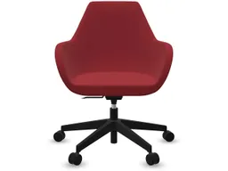 profim profim Bürodrehstuhl "FAN" mit Wippmechanik und Fußkreuz, schwarz, Stoff: rot – Produktbild 1 von 1