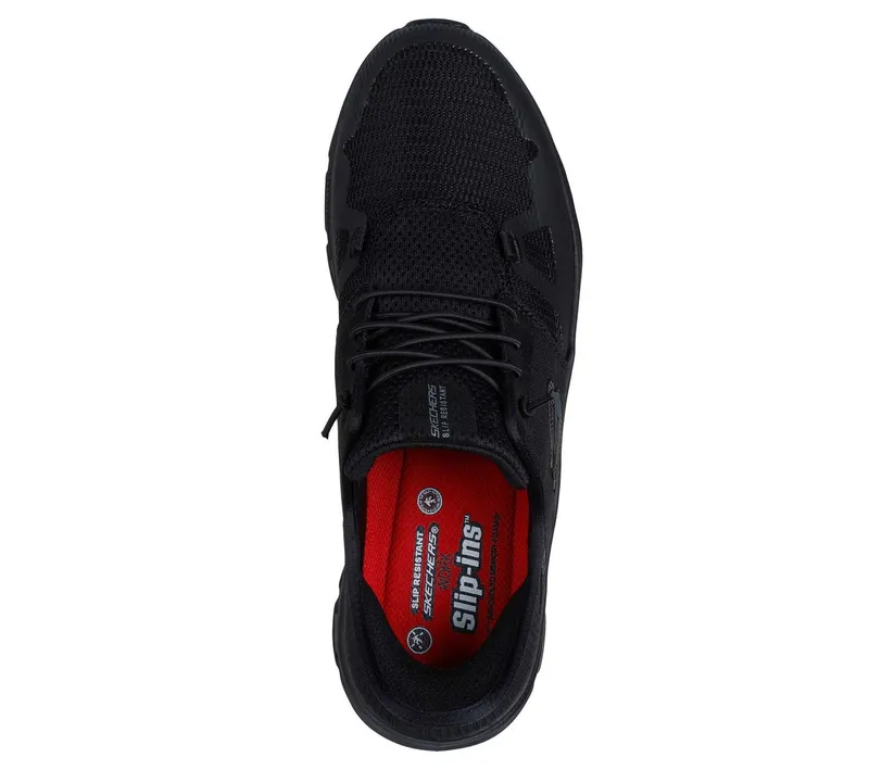 Skechers Skechers GLIDE-STEP PRO OB SR Berufsschuh Herren Slip-On ohne Schnüren Arbeitsschuh Air-Cooled - Memory Foam - Vegan - EN ISO 20347:2022+A1:2024, Schwarz, – Produktbild 6 von 8