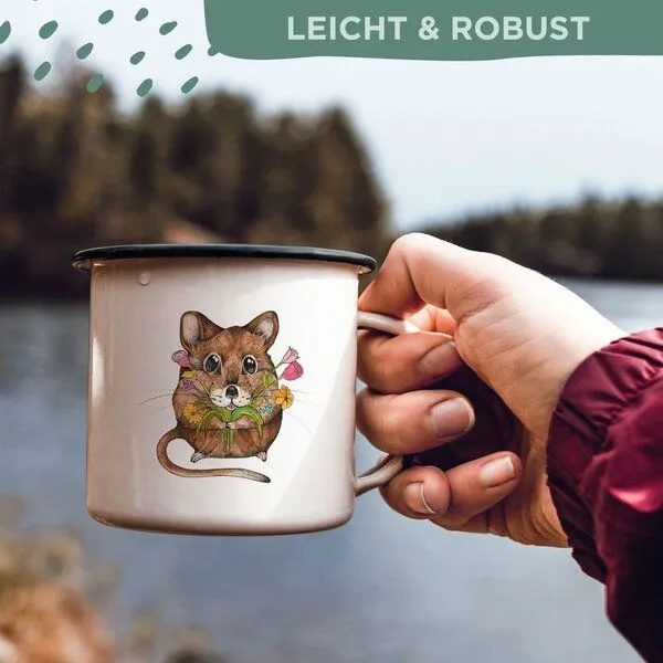 LIGARTI Emaille Tasse – Mausstrauß – LIGARTI Tiermanufaktur – Produktbild 4 von 4