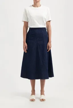 MUD Jeans MUD Jeans Damen Jeans "Mae Panel Skirt - Stone Indigo" – Produktbild 1 von 1