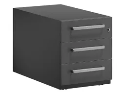 Bisley Bisley Rollcontainer "Note" mit Griff, 3 Schubladen T 77,5 cm schwarz – Produktbild 1 von 1