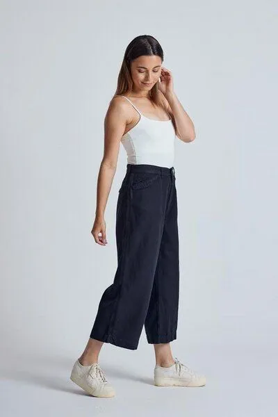 Flax and Loom Flax and Loom Leinen Culotte Betty, Black, – Produktbild 5 von 6