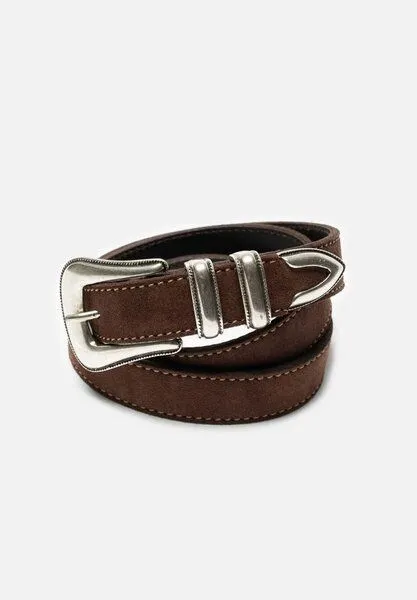 Nudie Jeans Nudie Jeans Unisex Gürtel - Western Silver Belt - aus Leder, Braun, – Produktbild 4 von 4