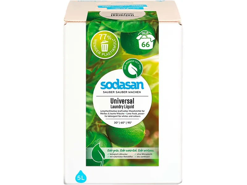 Sodasan Sodasan Universal-Waschmittel 'Limette' Bag in Box, 5 l – Produktbild 1 von 1