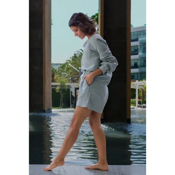 Hutch&Putch Hutch&Putch Musselin-Shorts "Xenia", Aquamarine, – Produktbild 3 von 4